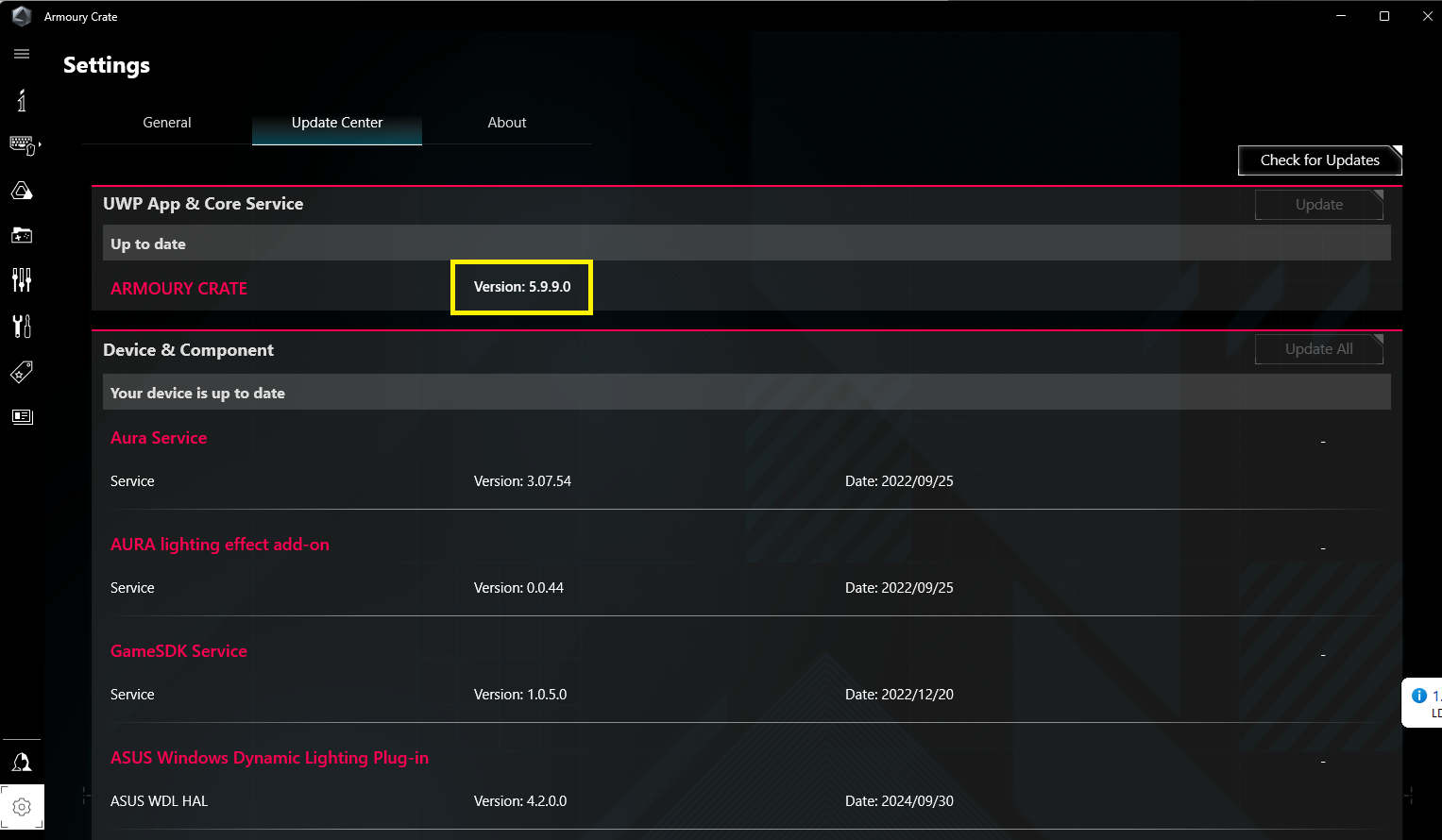 The last update broke the Armoury Crate app: error... - Republic of ...