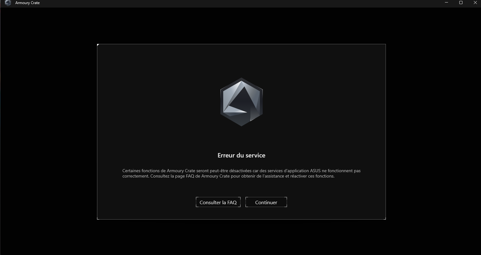 Solved: Armoury crate Services error - Republic of Gamers Forum - 1076702