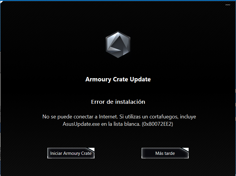 Error Armoury crate update - Republic of Gamers Forum - 1092178