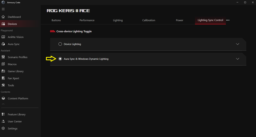keris ii ace lighting sync control.png