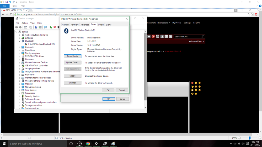 GL552VW Bluetooth problem and Status_Device_Power_... Republic of