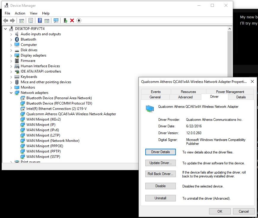 Hero Alpha Atheros QCA61X4A Dropping 5Ghz Wireless Republic of Gamers