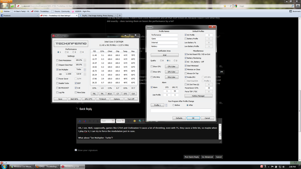 G74SX ThrottleStop 4.10 Best Settings? Republic of Gamers Forum