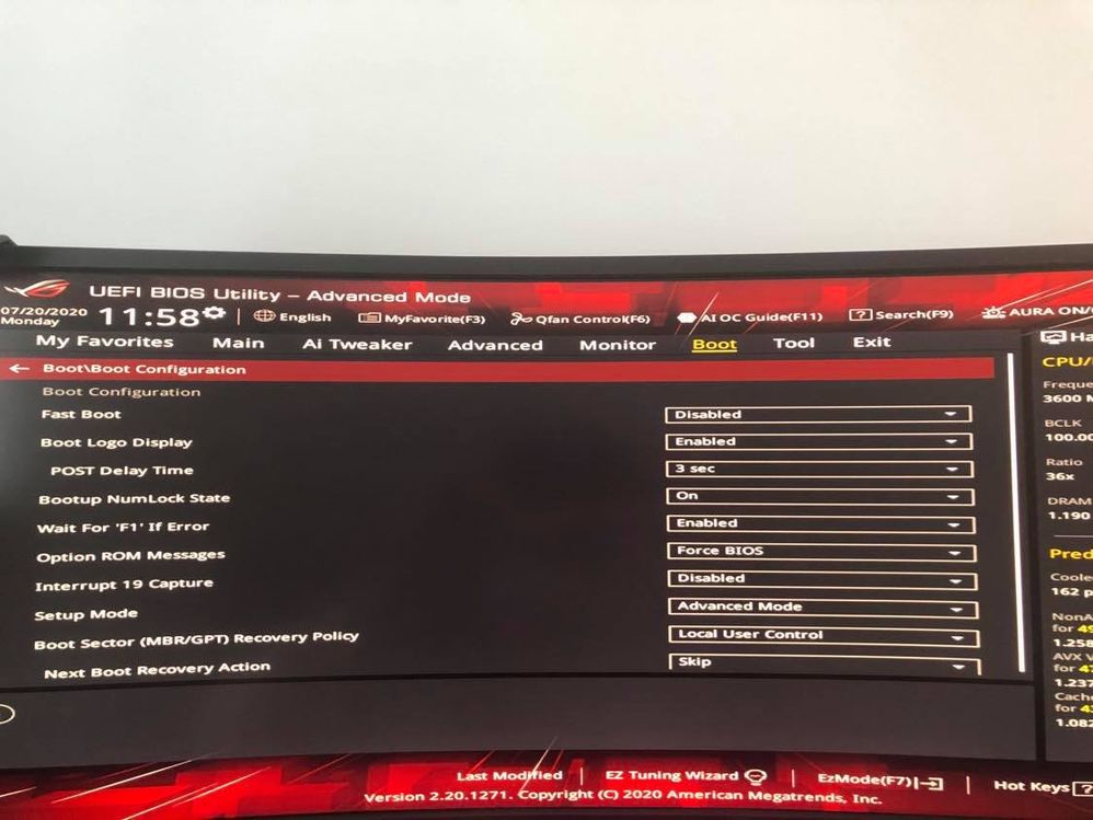 Z390E sometimes my pc won't power on Republic of Gamers Forum 817363