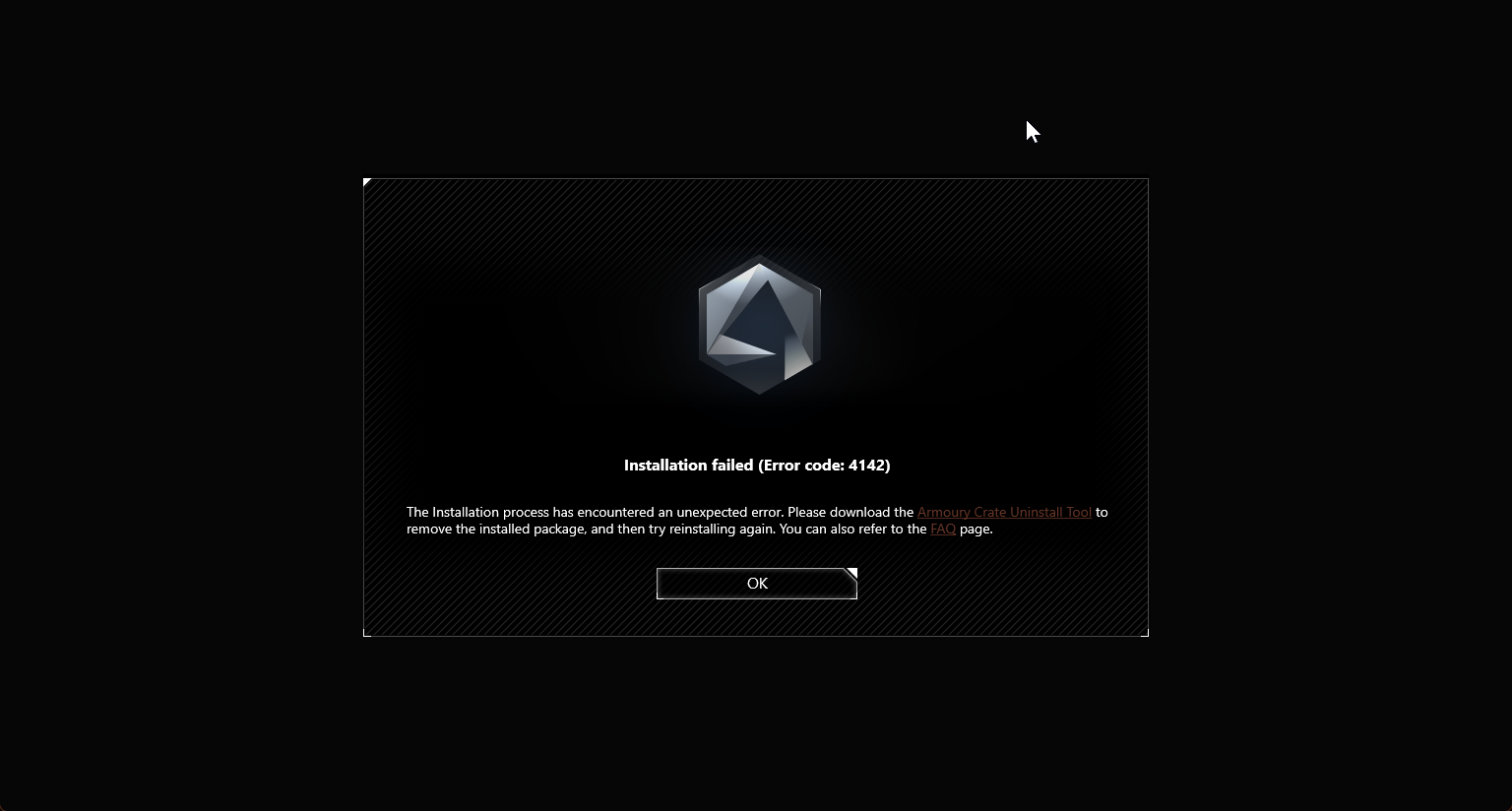 Can’t install Armoury Crate. It’s been two years n… - Republic of