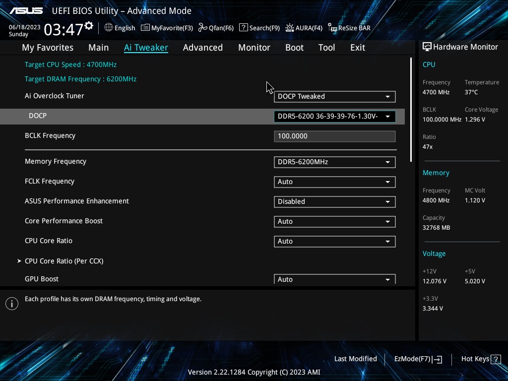 Need Cooling Bios Settings for Ryzen 5 7600x Republic of Gamers Forum