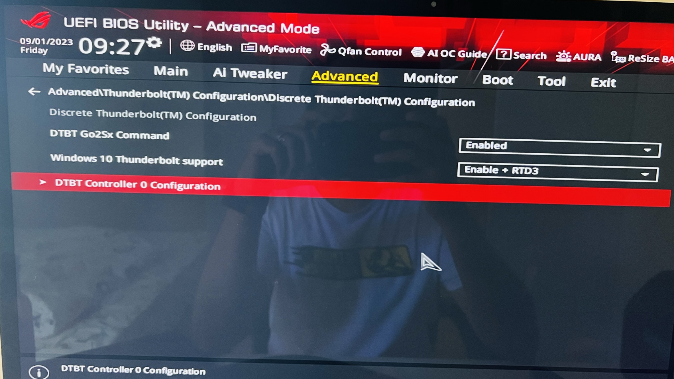 How to enable PCIE tunneling in Thunderbolt 4 Republic of Gamers Forum 954318