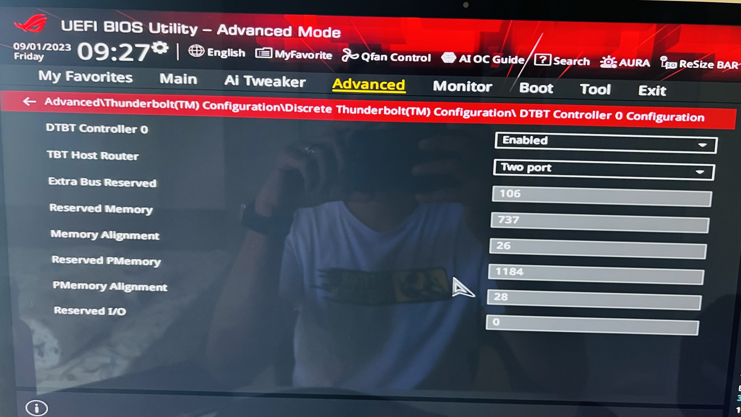 How to enable PCIE tunneling in Thunderbolt 4 Republic of Gamers Forum 954318