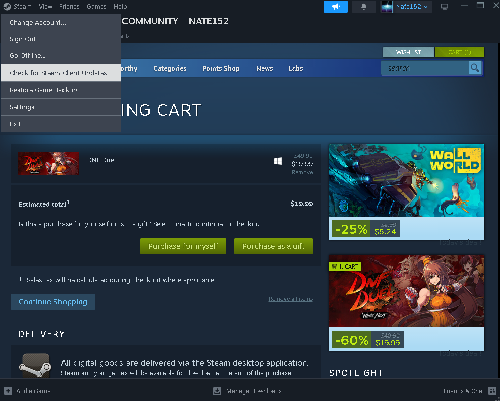 CANNOT PURCHASE ON STEAM - “STEAM CLIENT IS OUT OF - Republic