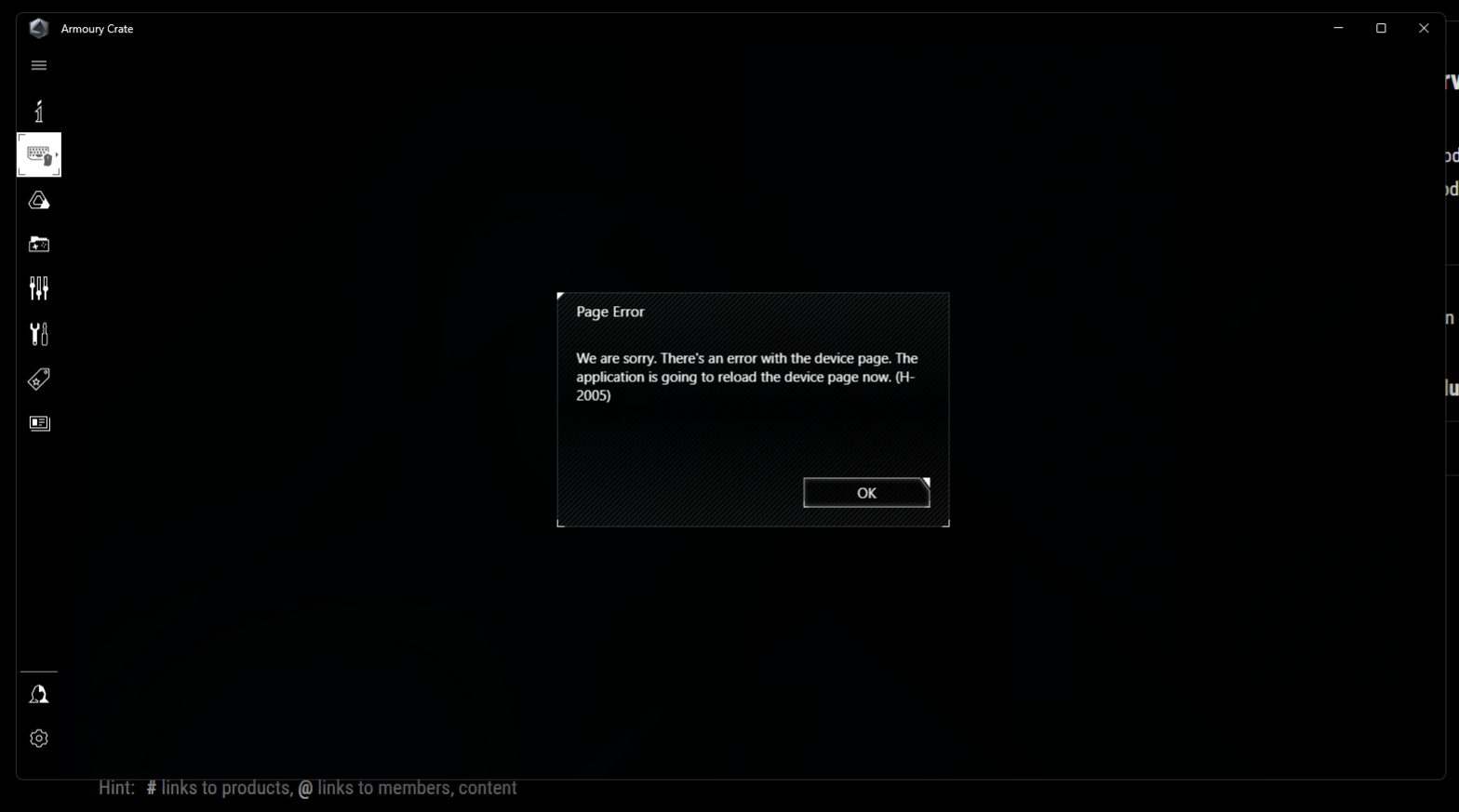 Armoury Crate recent update fail - Republic of Gamers Forum - 969988