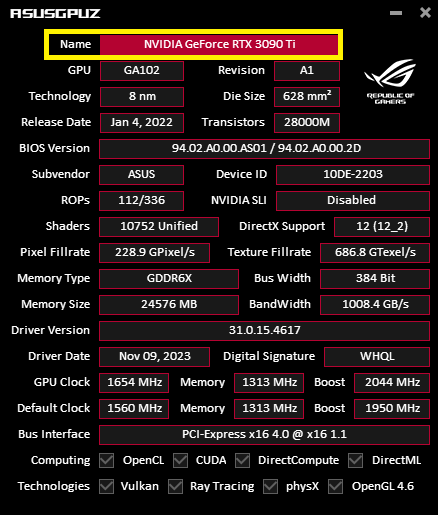 Gpu on sale z asus