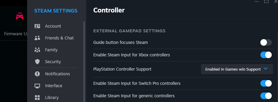 Test Input option unavailable