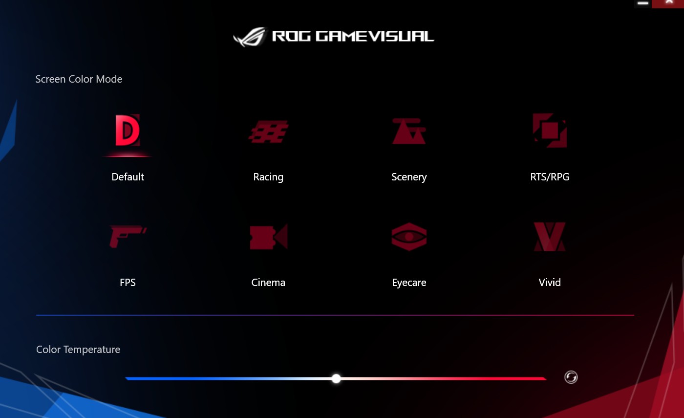 GameVisual installed in Armory Crate cannot be use… - Republic of