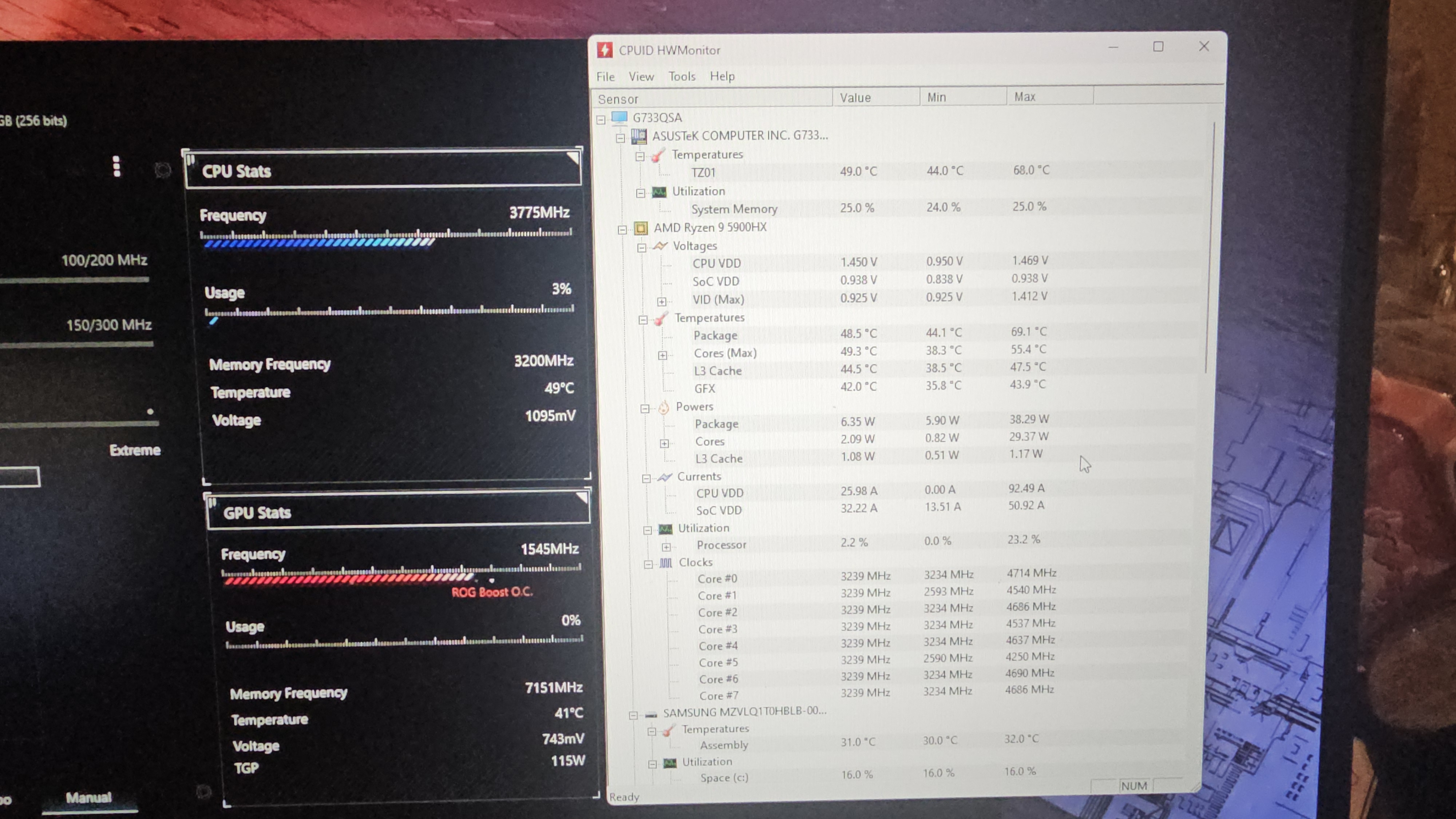 My Asus Strix G733QSA keeps crashing/freezing ever... Republic of