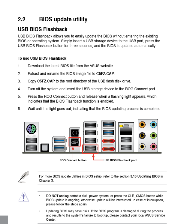 I want to know about how update the bios for asus Republic of