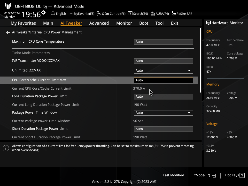 Asus Multicore Enhancement field and CPU Core Cach... Republic of