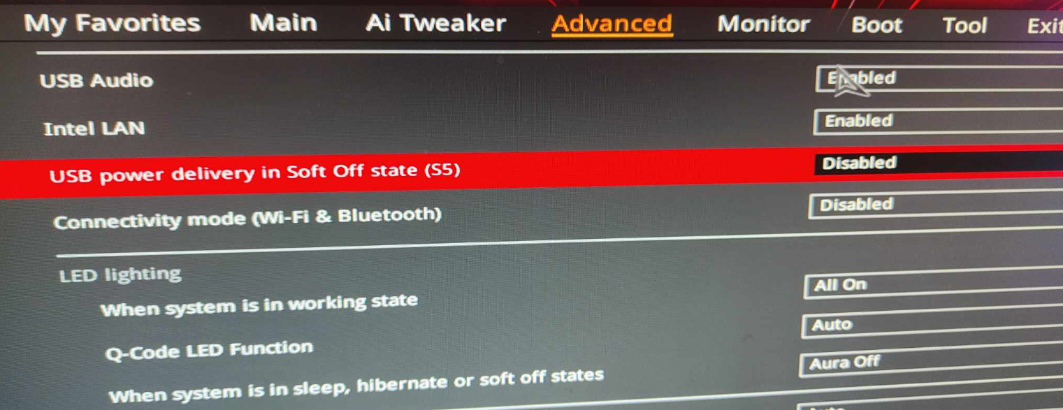 Solved ROG STRIX Z790E GAMING WIFI USB POWER OFF Republic of