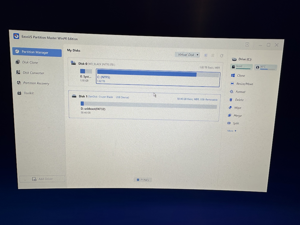 "The system cannot find any bootable devices" - Republic of Gamers ... image.