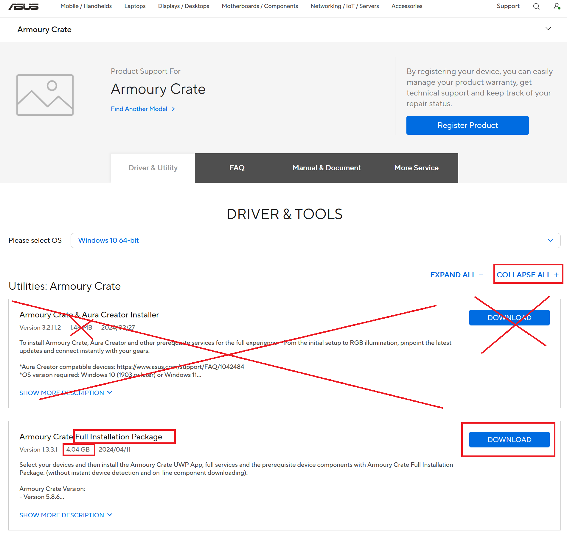 Solved Armoury Crate install error 501 and other c... - Republic of ...